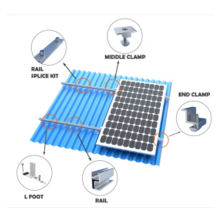 Solar Panel Metal Roof Mounting Systems Solar PV Panel Mounting Kits Clamps Structure